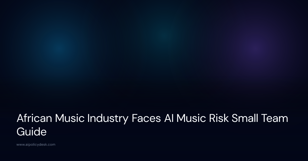 African Music Industry Faces AI Music Risk Small Team Guide
