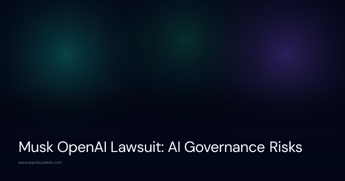 Musk OpenAI Lawsuit: AI Governance Risks