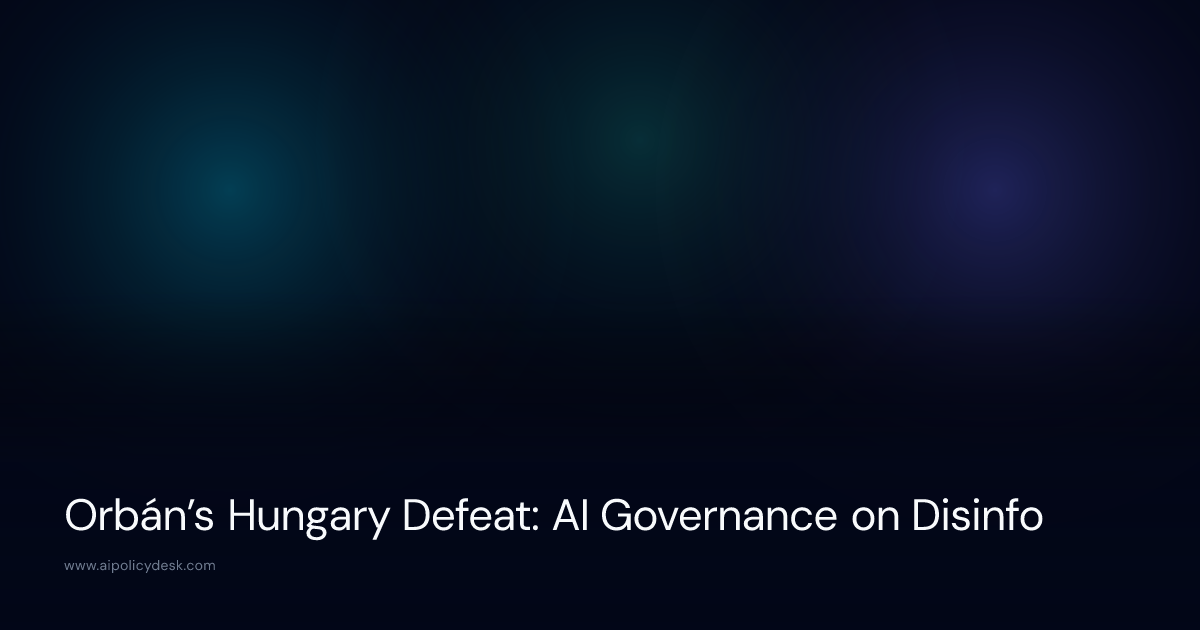 Orbán’s Hungary Defeat: AI Governance on Disinfo