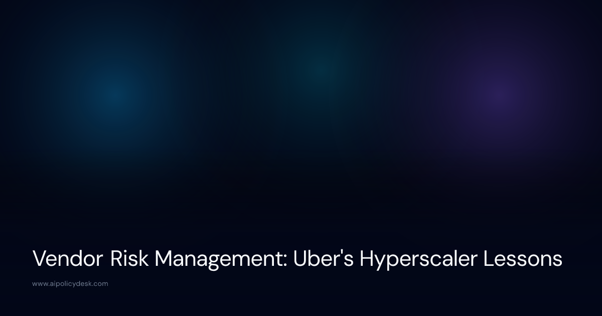 Vendor Risk Management: Uber's Hyperscaler Lessons