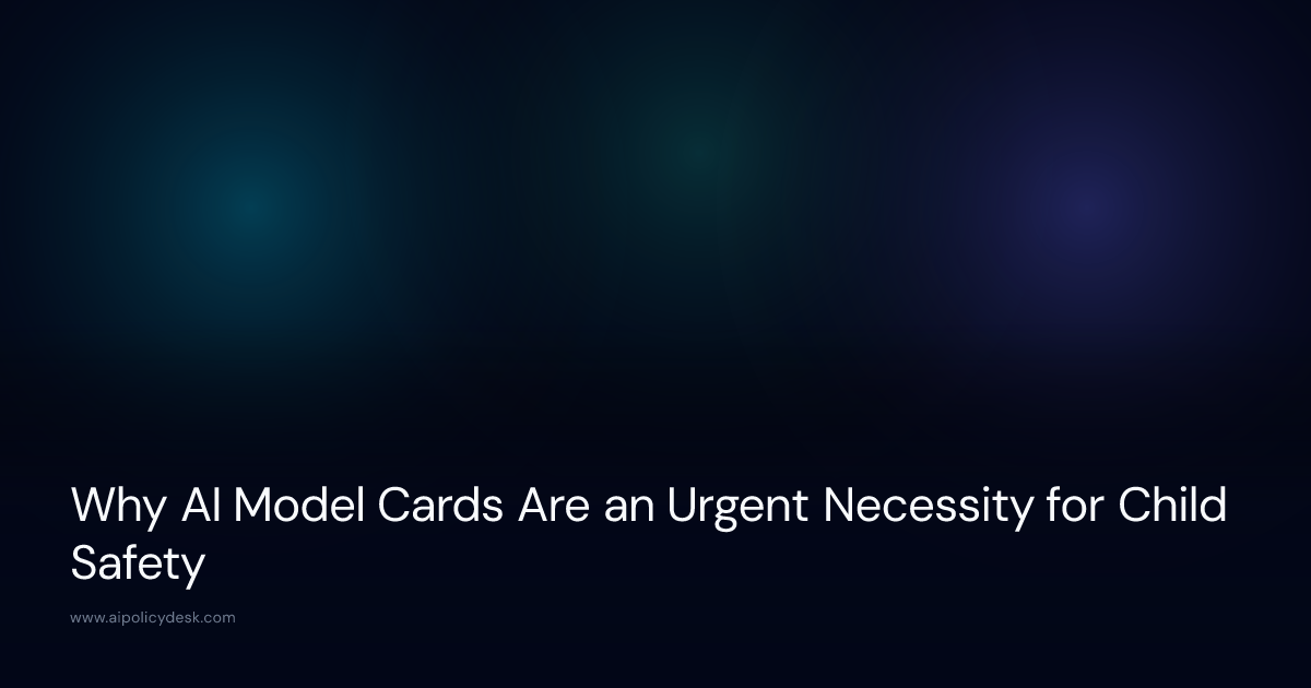 Why AI Model Cards Are an Urgent Necessity for Child Safety